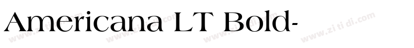 Americana LT Bold字体转换